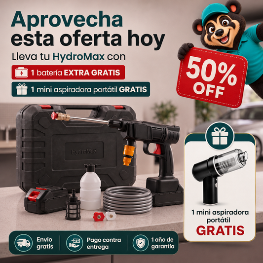 Combo HydroMax: Hidrolavadora de alta presión + Regalos